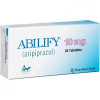 Abbildung einer Medikamentenpackung von Abilify (Aripiprazol). Antipsychotisches Medikament zur Behandlung von Schizophrenie.