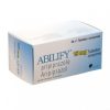 Abbildung einer Medikamentenpackung von Abilify (Aripiprazol). Antipsychotisches Medikament zur Behandlung von Schizophrenie.