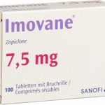 Verpackung des Schlafmittels Imovane (Zopiclon). Enthält 10 Tabletten.